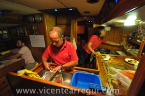 La cocina de a bordo